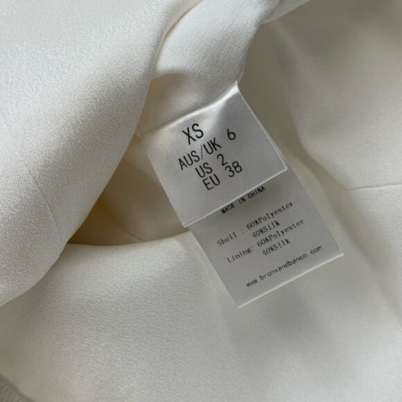 🆕 BRONX & BANCO 🧿 NWOT Evie White Strapless Bow Mini Dress, Sz XS US 2 - Picture 13 of 13